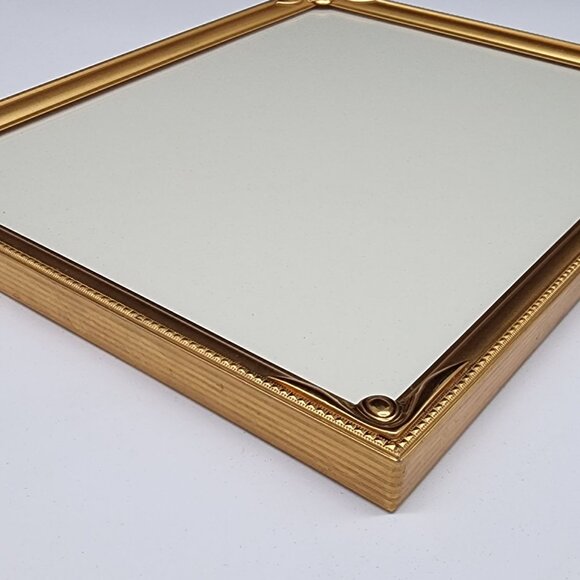 Gold-Toned Decorative Picture Frame With Ornate Corners & Velvet Backing 8X10 VT - Picture 6 of 9